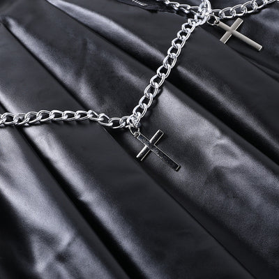 Falda de Cuero PU Plisada con Cadenas Punk - Image 26