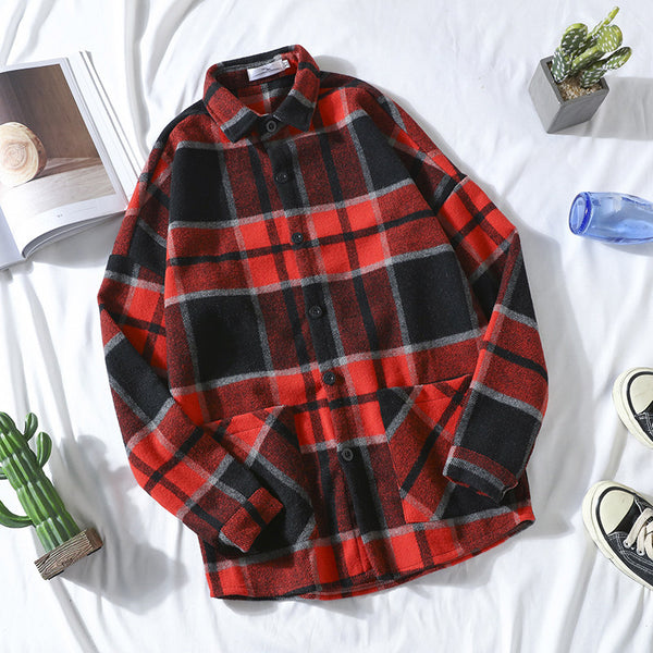 Camisa a Cuadros Franela Otoñal para Hombre