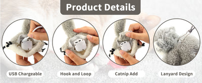 Juguete Interactivo para Gatos con Ardilla Saltarina y Sonido Realista - Image 7