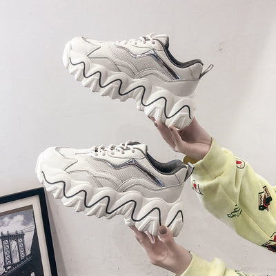 Tenis Daddy Blancos Casuales para Mujer - Image 4