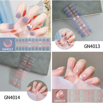 Pegatinas de Uñas Gel sin Horno con Diseño de Líneas Geométricas - Image 28