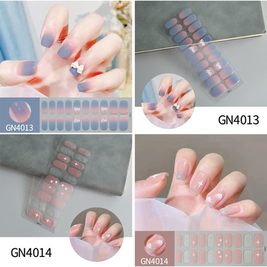 Pegatinas de Uñas Gel sin Horno con Diseño de Líneas Geométricas - Image 28