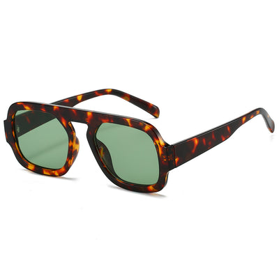 Men's and women's pilot sunglasses with a black plastic frame and vibrant orange-yellow lenses. - Image 12