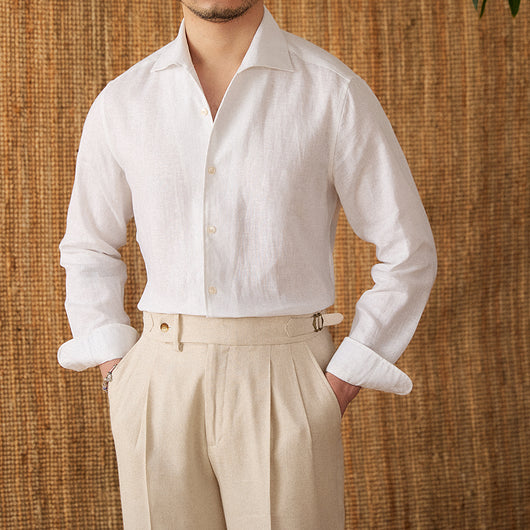Camisa Blanca Manga Larga para Hombre - Versátil y Clásica - Image 8