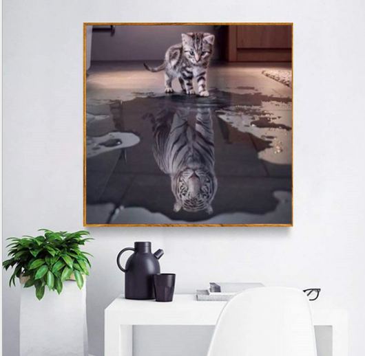 Pintura de Diamantes - Tigre Bebé - Image 3