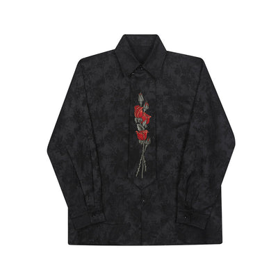 Camisa Degradada con Rosa Bordada - Image 12