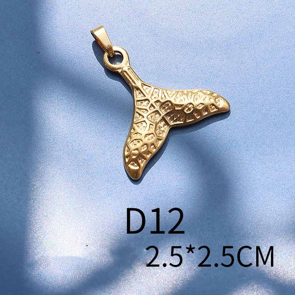 Dije Estrella de Mar Luna en Acero Titanio - Image 13
