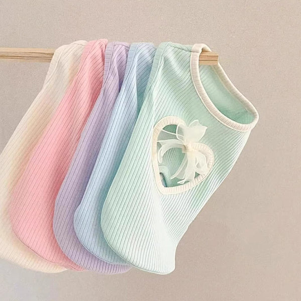 Chaleco Fino Estilo Japonés y Coreano con Moño para Perros Pequeños y Gatos