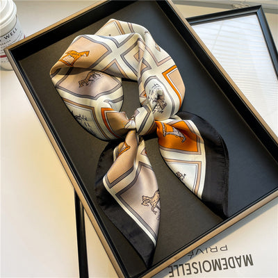 Pañuelo de Seda Cuadros 70cm - Diseño Elegante y Versátil para Mujer - Image 13