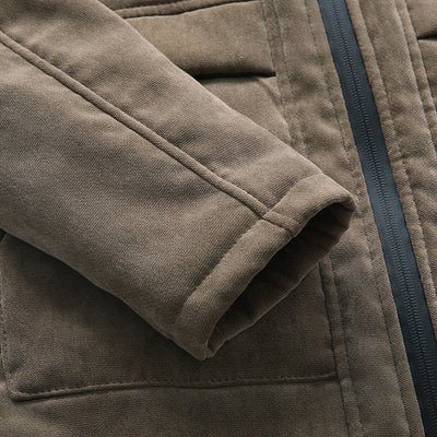 Abrigo de Algodón con Capucha y Forro Afelpado para Hombre - Image 14