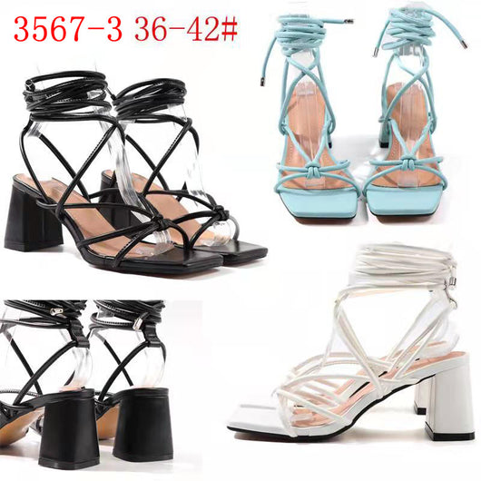 Sandalias con Tacón Robusto y Tiras Cruzadas para Mujer - Image 10