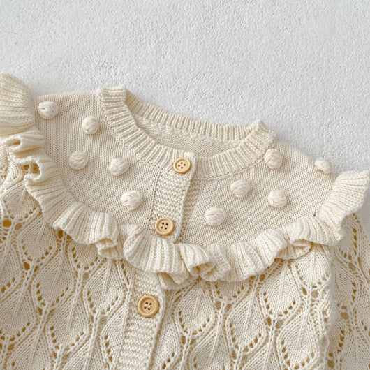 Chaqueta Tejida Hueca Hecha a Mano para Bebés y Niños - Image 17