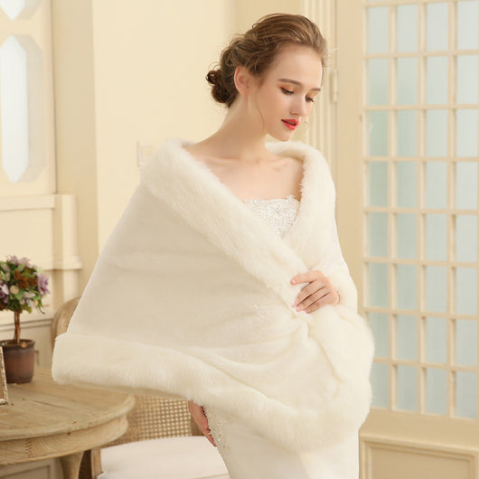 Chal de Piel Nupcial Talla Grande - Accesorios de Boda Invierno para Mujer - Image 11