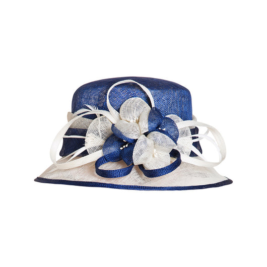 Sombrero de Ala Ancha Elegante con Flores y Fibra Natural para Mujer - Image 5