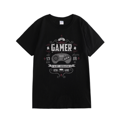 Camiseta de Algodón Puro para Gamer - Cuello Redondo Talla Grande - Image 3