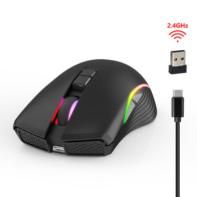 Ratón Gaming RGB con Interfaz USB-C y 7 Botones Programables