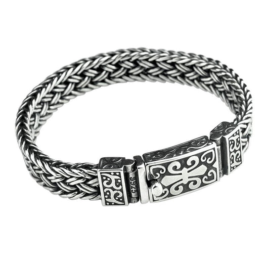 Pulsera Trenzada Ancha para Hombre - Brazalete Grueso Estilo Vintage con Cierre Ajustable - Image 4