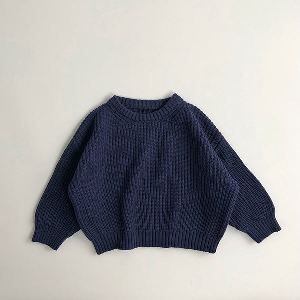 Suéter Infantil Cuello Redondo Color Liso