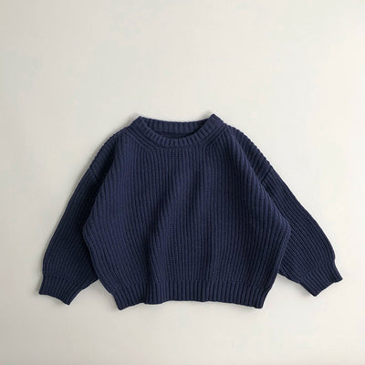 Suéter Infantil Cuello Redondo Color Liso