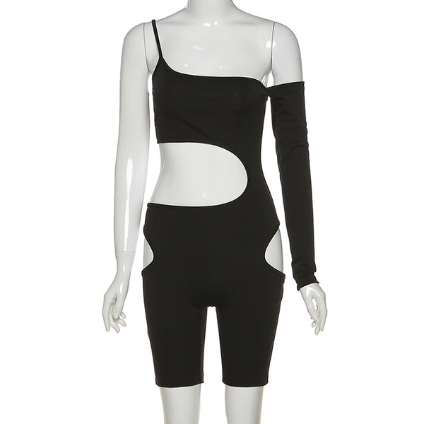 Shorts Ajustado Elegante con Cuello Halter Calado - Image 4