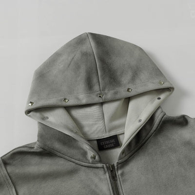 Chamarra Hoodie Retro Vintage Efecto Desgastado - Image 24