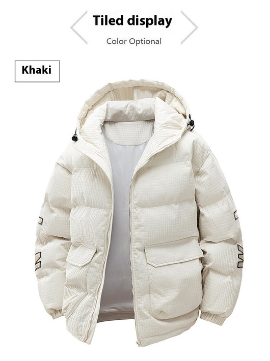 Chaqueta Acolchada de Invierno para Hombre con Capucha y Estampado Urbano - Image 12