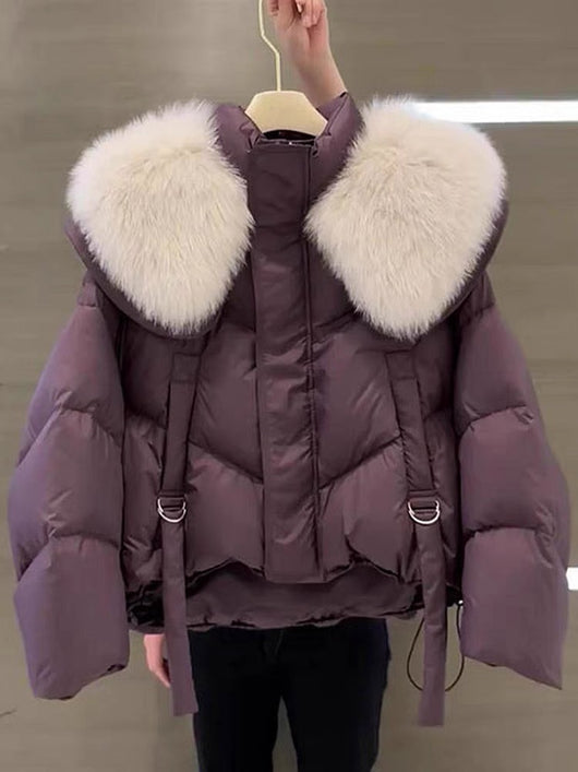 Abrigo de Invierno Acolchado en Algodón Negro para Mujer - Image 15