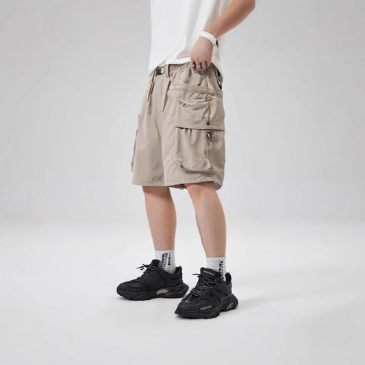 Pantalones Cortos Sueltos Japoneses con Bolsillos Grandes para Hombre