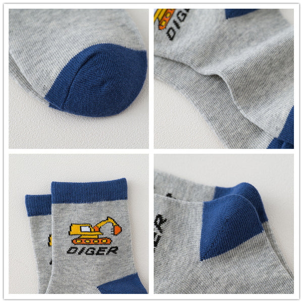 Calcetines de Algodón Estampados para Niño - Primavera y Otoño