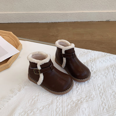 Zapatillas Coreanas de Lana Cardada con Cierre Velcro y Suela Suave - Image 13