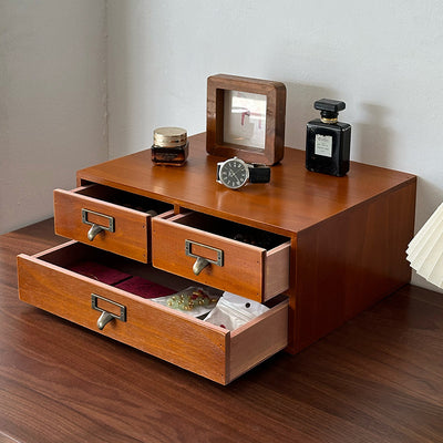 Organizador de Escritorio en Madera para Artículos y Papelería