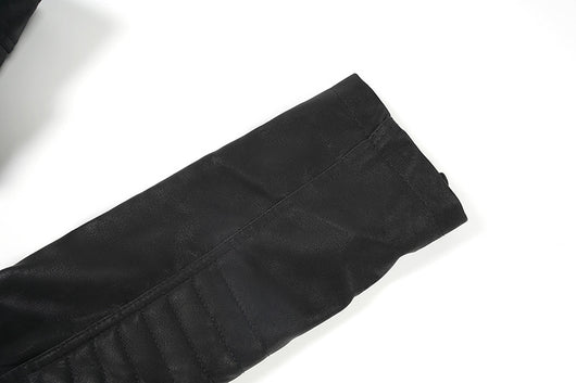 Chaqueta de Cuero PU con Cuello Mao para Hombre - Image 17
