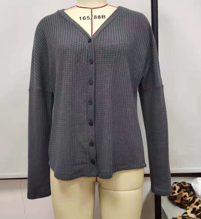 Cardigan Casual de Punto con Cierre de Un Solo Botón - Image 8