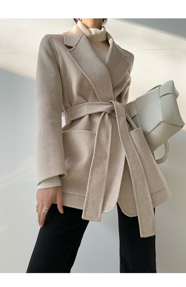 Abrigo Coreano Reversible de Lana Corta