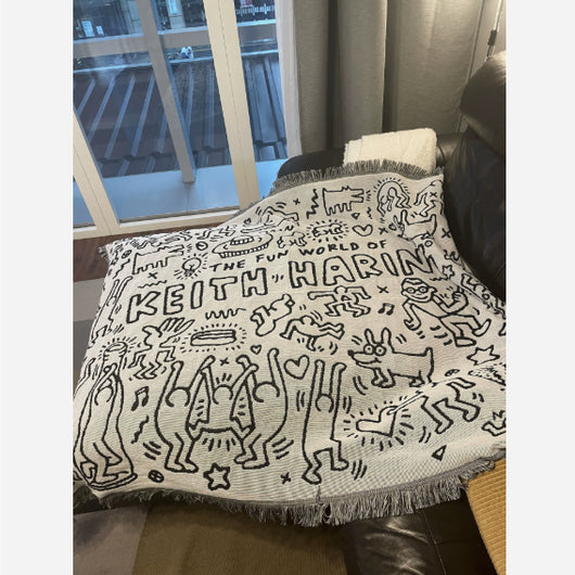 Manta Decorativa Graffiti Haring de Estilo Casual - Image 7