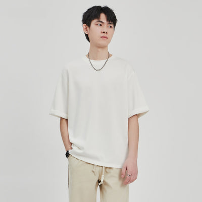 Camiseta Drape Suelta para Hombre - Estilo Casual Relajado - Image 4