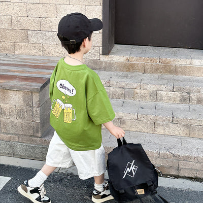 Playera Deportiva Suelta para Niños - Cuello Redondo Verano - Image 3