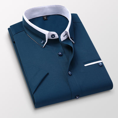 Camisa Casual Slim Fit Sin Planchado para Hombre - Image 8