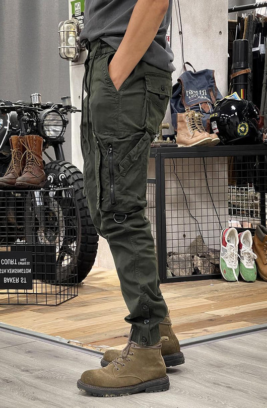 Pantalones Tácticos Casual de Pierna Recta para Hombre con Puños Ajustables - Image 12