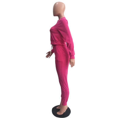 Conjunto Deportivo Casual para Mujer: Sudadera Oversize y Pantalón con Cordón - Image 15