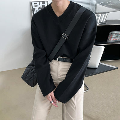 Chaqueta Coreana Trendy con Camisa Interior de Cuello V para Hombre - Image 14