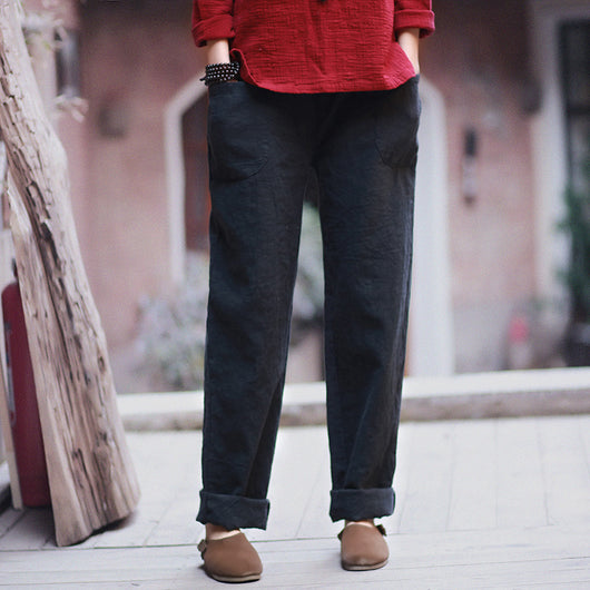 Pantalones Casuales Retro Literary - Image 8