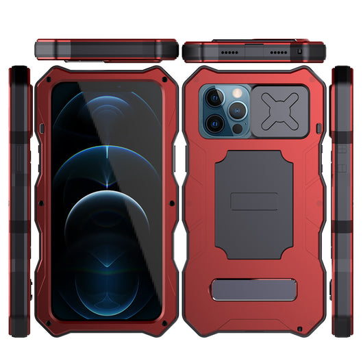 Funda Protectora 3 en 1 con Espejo y Soporte Metálico para iPhone - Image 2