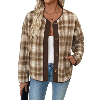 Cardigan de Cuadros para Mujer - Chaqueta Casual Versátil - Image 5