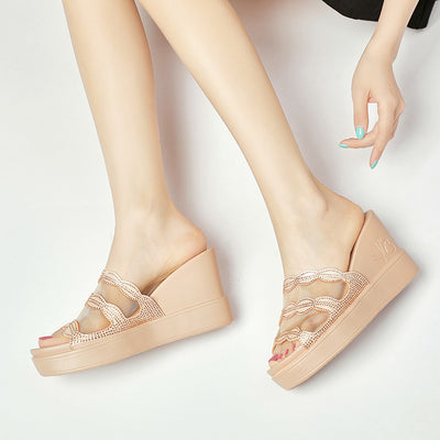Sandalias Cuña para Mujer Piel Genuina Boca de Pez - Image 10