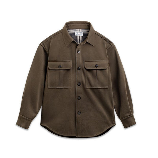 Chaqueta Camisa de Lana Estilo Retro Americano para Hombre - Image 8