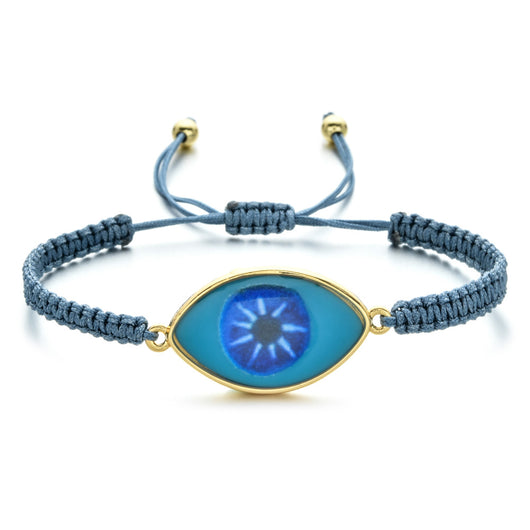 Pulsera Tejida a Mano con Ojo de Demonio Turco en Resina - Image 6