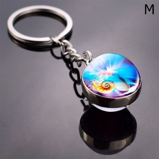 Llavero Esfera de Vidrio con Tortuga y Estrella de Mar - Diseño Divertido - Image 15