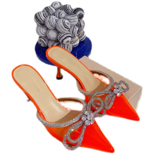 Sandalias de Tacón Stiletto con Moño de Cristales y Punta Afilada - Image 15