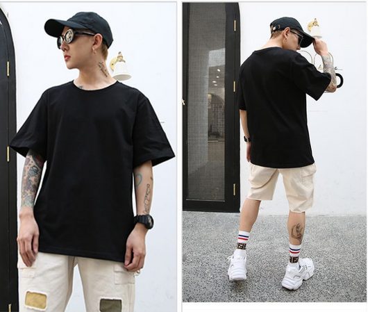 Camiseta Hombre Algodón Puro Manga Corta Suelta Estilo Coreano - Image 10